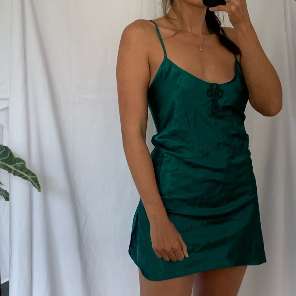 Vintage Emerald Lingerie Slip